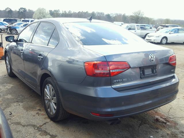 3VWLA7AJ2FM255049 - 2015 VOLKSWAGEN JETTA TDI GRAY photo 3