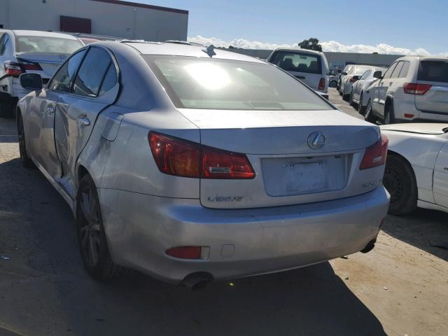 JTHBK262775045438 - 2007 LEXUS IS 250 GRAY photo 3