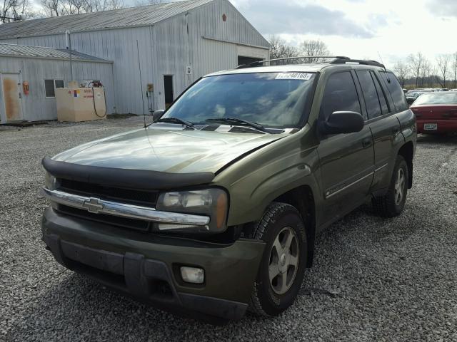 1GNDT13S322259916 - 2002 CHEVROLET TRAILBLAZE GREEN photo 2