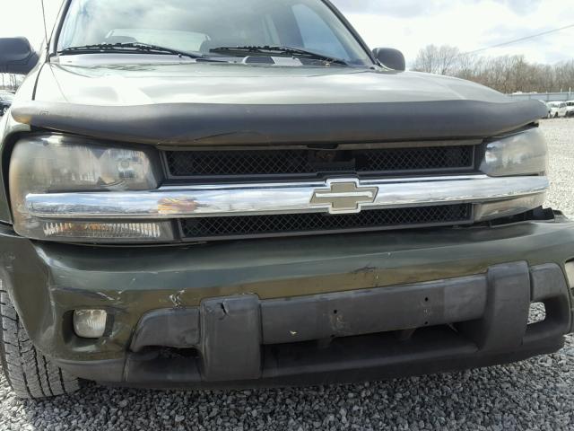 1GNDT13S322259916 - 2002 CHEVROLET TRAILBLAZE GREEN photo 9