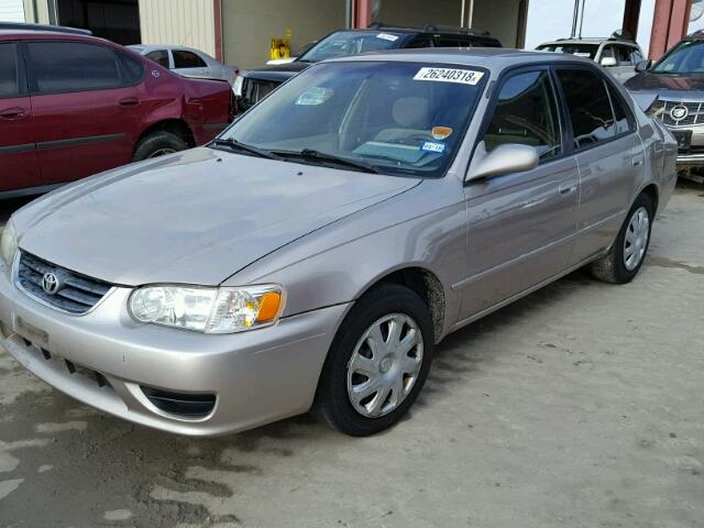 1NXBR12E32Z585807 - 2002 TOYOTA COROLLA CE BEIGE photo 2