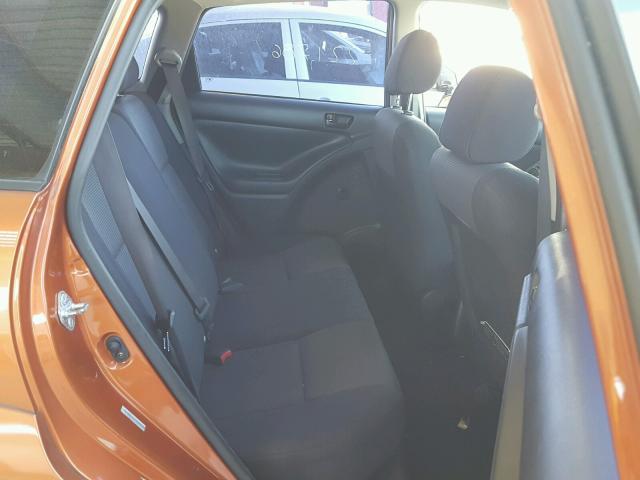 5Y2SL63895Z406589 - 2005 PONTIAC VIBE ORANGE photo 6