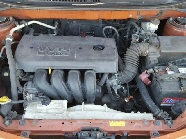 5Y2SL63895Z406589 - 2005 PONTIAC VIBE ORANGE photo 7