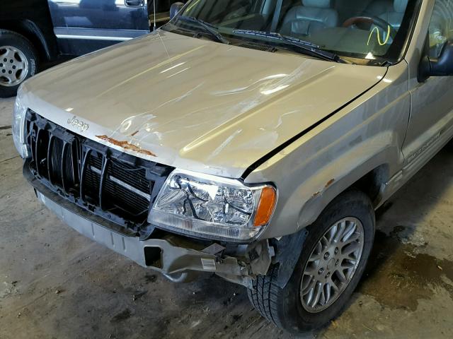 1J8GW58N04C118587 - 2004 JEEP GRAND CHER SILVER photo 9