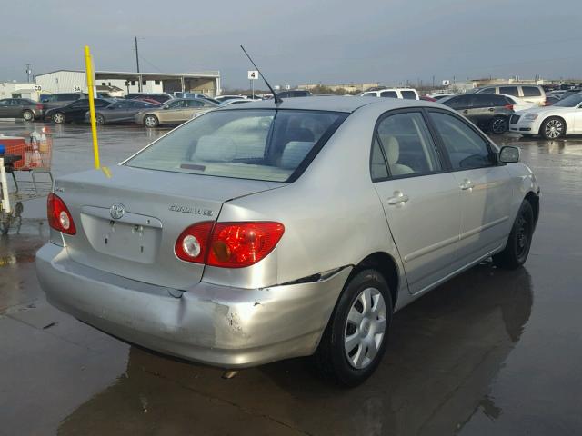 1NXBR32E13Z176315 - 2003 TOYOTA COROLLA CE SILVER photo 4