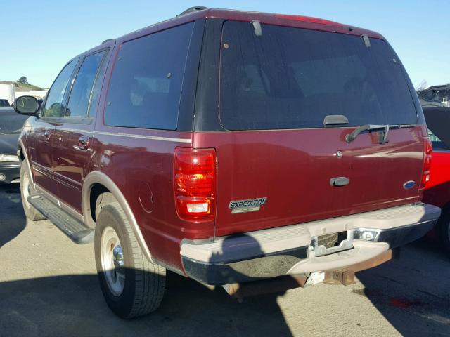 1FMPU18L9WLC17587 - 1998 FORD EXPEDITION BURGUNDY photo 3