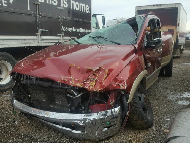 3D73Y4CL6BG546292 - 2011 DODGE RAM 3500 BURGUNDY photo 2