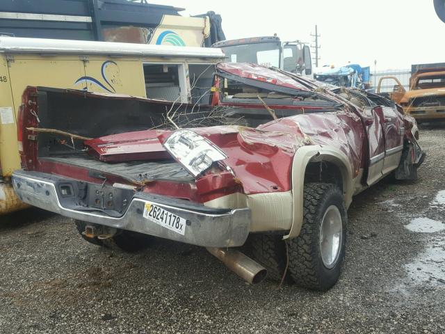 3D73Y4CL6BG546292 - 2011 DODGE RAM 3500 BURGUNDY photo 4