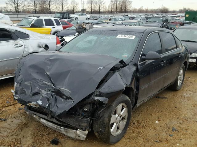 2G1WT58K079377960 - 2007 CHEVROLET IMPALA LT BLACK photo 2