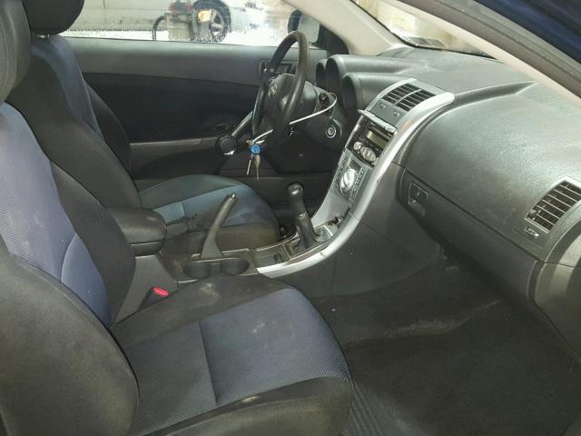 JTKDE177560085074 - 2006 TOYOTA SCION TC BLUE photo 5