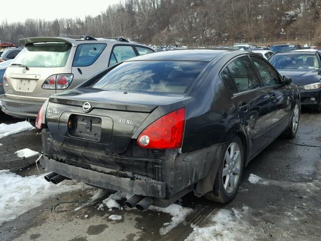 1N4BA41E24C915403 - 2004 NISSAN MAXIMA SE BLACK photo 4