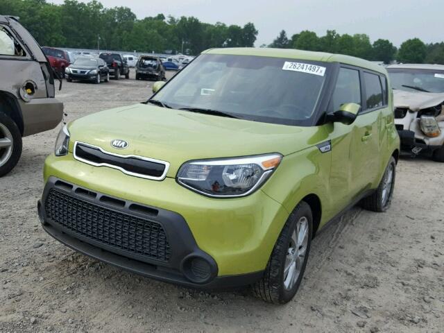 KNDJP3A53F7756868 - 2015 KIA SOUL PLUS GREEN photo 2