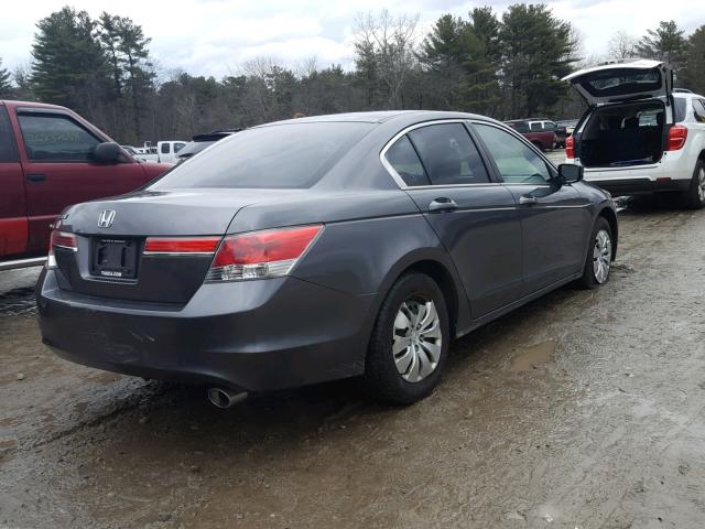 1HGCP2F30CA208059 - 2012 HONDA ACCORD LX GRAY photo 4