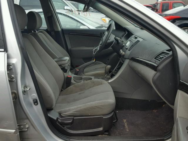 5NPET46C89H504978 - 2009 HYUNDAI SONATA GLS SILVER photo 5