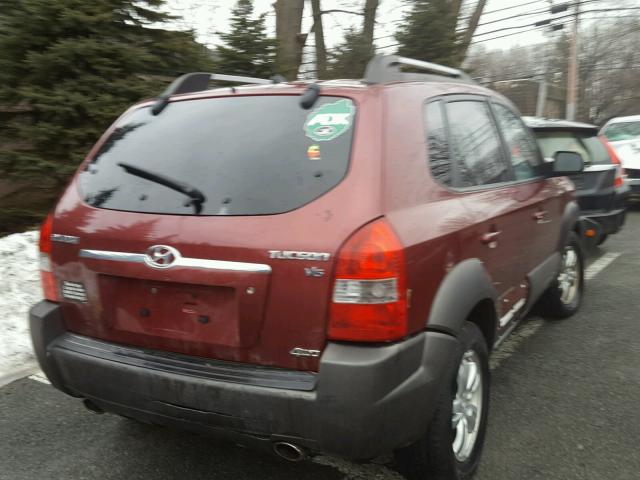 KM8JN72D86U354618 - 2006 HYUNDAI TUCSON GLS RED photo 4