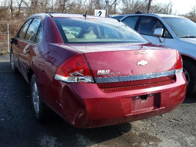 2G1WT58K269158240 - 2006 CHEVROLET IMPALA LT RED photo 3