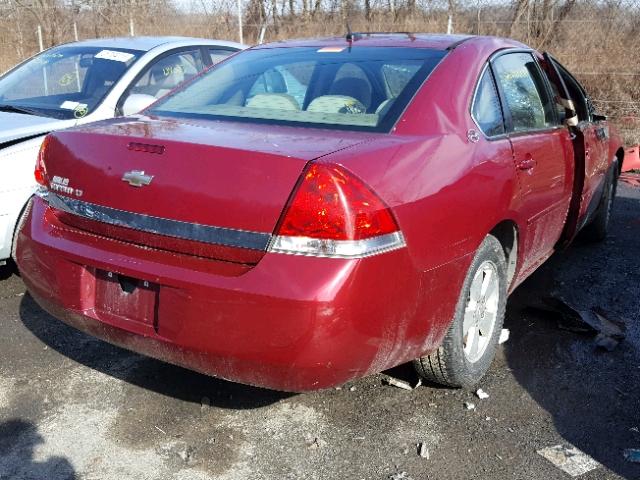 2G1WT58K269158240 - 2006 CHEVROLET IMPALA LT RED photo 4