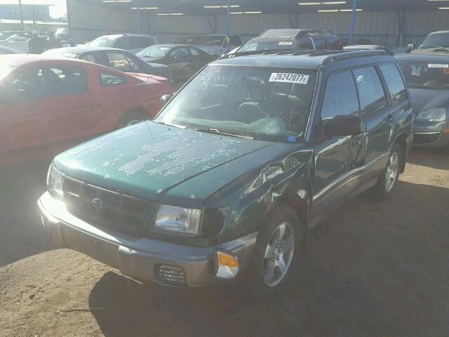 JF1SF6552WG760662 - 1998 SUBARU FORESTER S GREEN photo 2