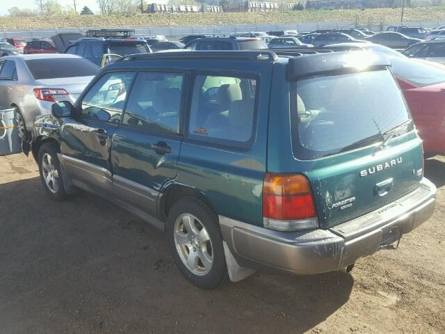 JF1SF6552WG760662 - 1998 SUBARU FORESTER S GREEN photo 3