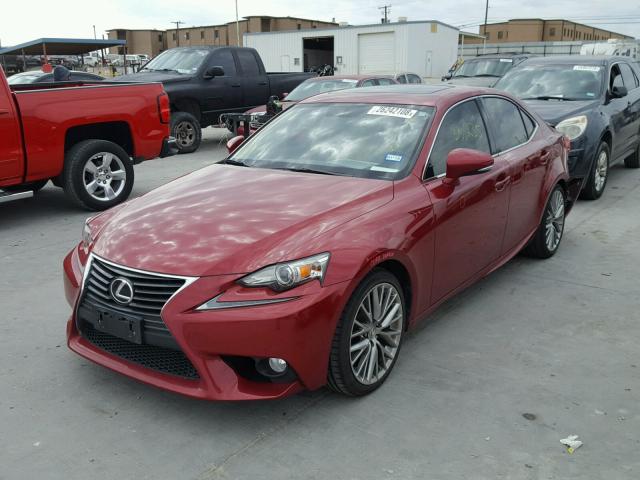 JTHBF1D2XE5007149 - 2014 LEXUS IS 250 RED photo 2