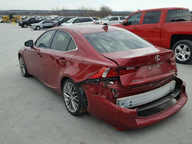 JTHBF1D2XE5007149 - 2014 LEXUS IS 250 RED photo 3