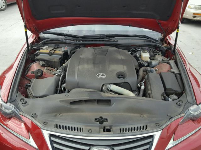 JTHBF1D2XE5007149 - 2014 LEXUS IS 250 RED photo 7