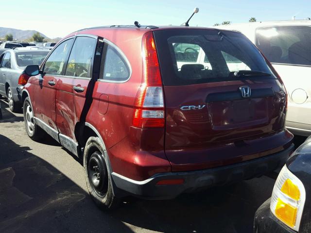 JHLRE38377C007774 - 2007 HONDA CR-V LX MAROON photo 3