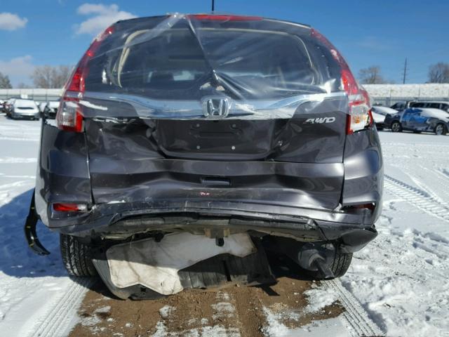 2HKRM4H54GH714276 - 2016 HONDA CR-V EX GRAY photo 9