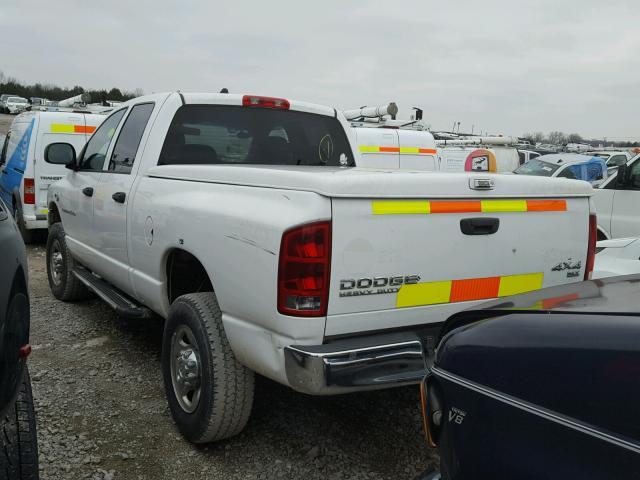 1D7KU28D64J188450 - 2004 DODGE RAM 2500 S WHITE photo 3