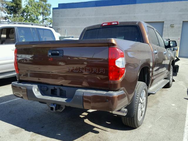 5TFGY5F10HX221234 - 2017 TOYOTA TUNDRA CRE BROWN photo 4