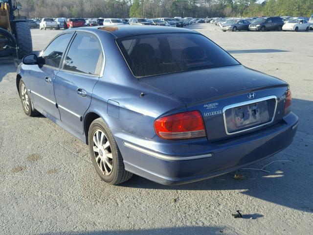 KMHWF35H75A102658 - 2005 HYUNDAI SONATA GLS BLUE photo 3