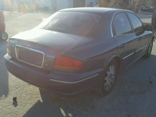 KMHWF35H75A102658 - 2005 HYUNDAI SONATA GLS BLUE photo 4