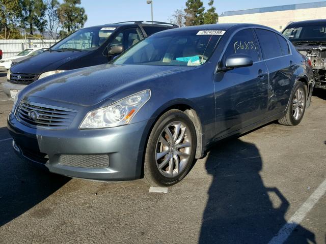 JNKBV61E58M214203 - 2008 INFINITI G35 BLUE photo 2