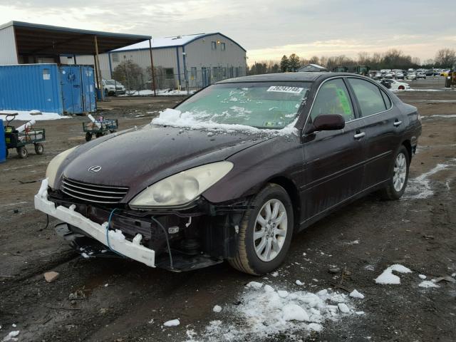 JTHBA30G640008466 - 2004 LEXUS ES 330 MAROON photo 2