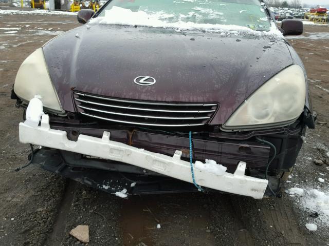 JTHBA30G640008466 - 2004 LEXUS ES 330 MAROON photo 9