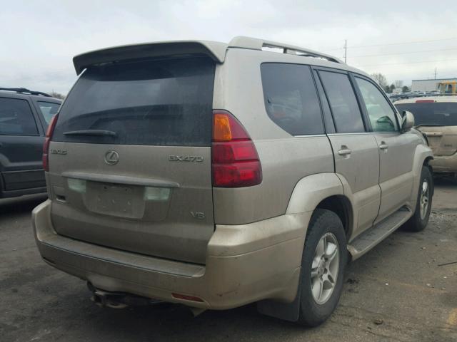 JTJBT20X550075368 - 2005 LEXUS GX 470 SILVER photo 4