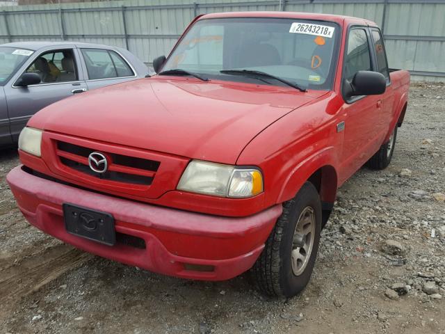 4F4YR16U82TM01975 - 2002 MAZDA B3000 CAB RED photo 2