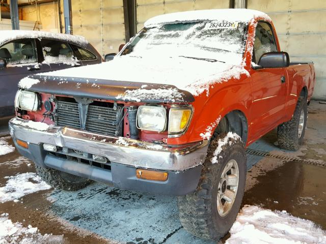 4TAUN61C0SZ065665 - 1995 TOYOTA TACOMA RED photo 2