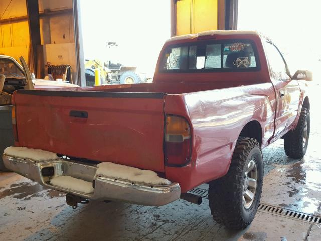 4TAUN61C0SZ065665 - 1995 TOYOTA TACOMA RED photo 4