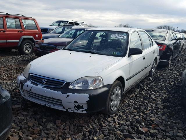 2HGEJ667XXH592427 - 1999 HONDA CIVIC LX WHITE photo 2