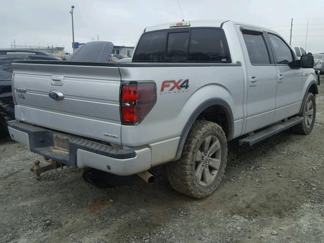 1FTFW1EF7EFA23341 - 2014 FORD F150 SUPER SILVER photo 4