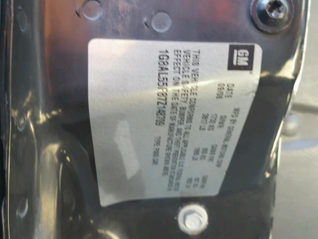 1G8AL55F87Z148709 - 2007 SATURN ION LEVEL BLACK photo 10