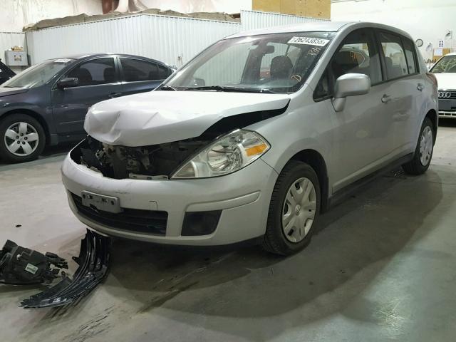 3N1BC1CPXAL421777 - 2010 NISSAN VERSA S SILVER photo 2