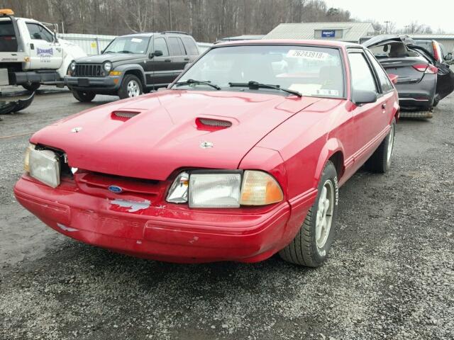 1FACP41M1NF159217 - 1992 FORD MUSTANG LX RED photo 2