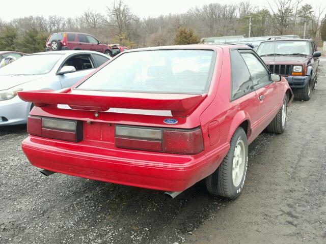 1FACP41M1NF159217 - 1992 FORD MUSTANG LX RED photo 4
