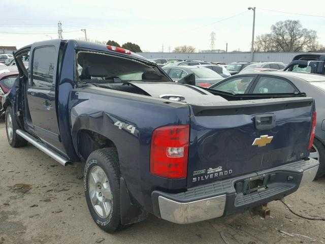 3GCPKSE38BG167793 - 2011 CHEVROLET SILVERADO BLUE photo 3