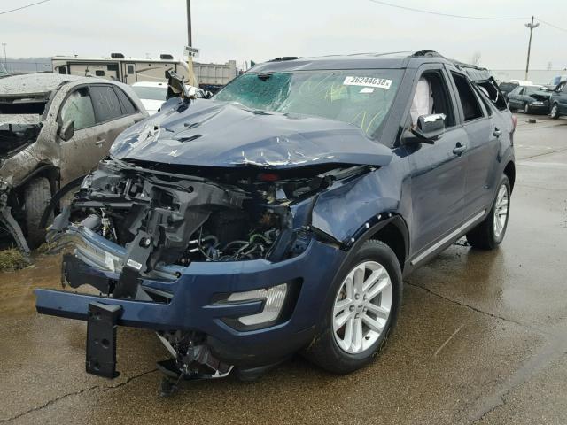 1FM5K7D83GGB73503 - 2016 FORD EXPLORER X BLUE photo 2