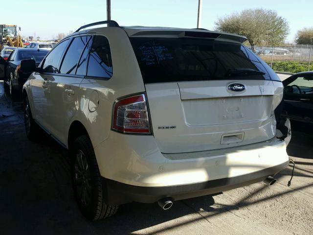 2FMDK39C57BA64193 - 2007 FORD EDGE SEL P WHITE photo 3