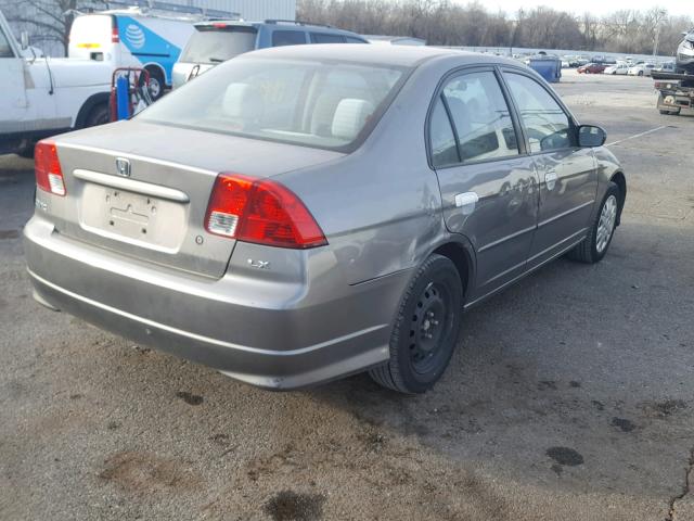 2HGES16574H524337 - 2004 HONDA CIVIC LX GRAY photo 4