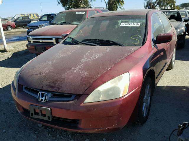 1HGCM66594A038822 - 2004 HONDA ACCORD EX MAROON photo 2